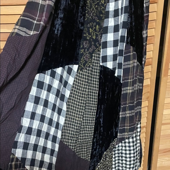 White Stag Black/White/burgundy/tan Patchwork Maxi Skirt - Picture 3 of 3